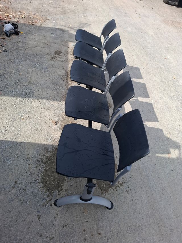 5 Asientos Sala Espera - Metal/Plástico