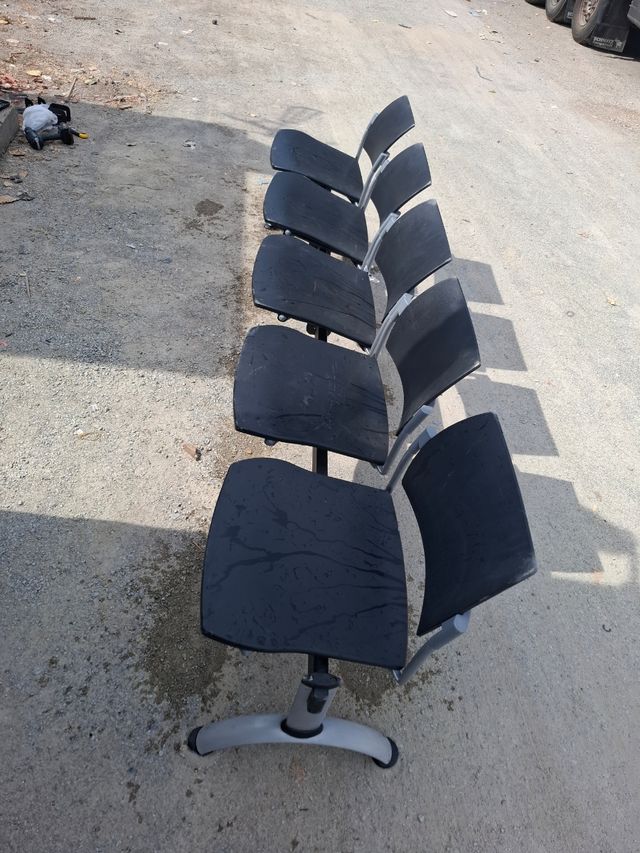 5 Asientos Sala Espera - Metal/Plástico