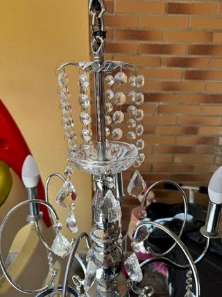 Araña plata - Lampara cristal