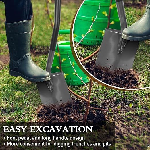 Pala jardín grande Acero Templado, Cómodo Mango