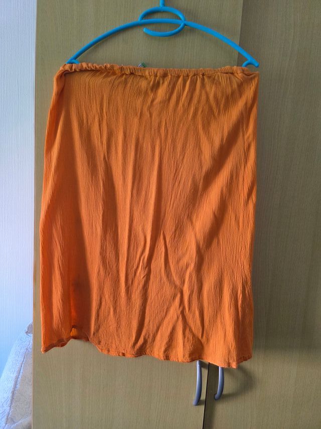 Falda bordada - Naranja