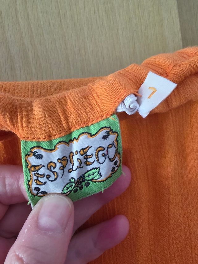 Falda bordada - Naranja