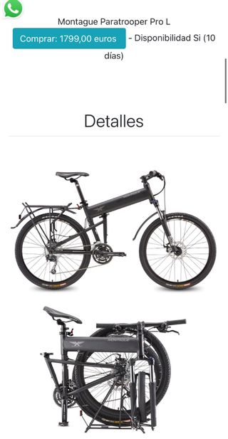 Bicicleta Montague Paratrooper Pro Plegable