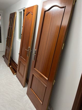 Puertas madera maciza - 3 unidades