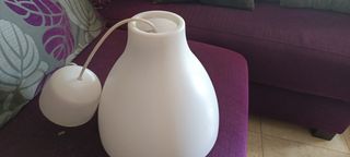 Lámpara colgante blanca de plástico