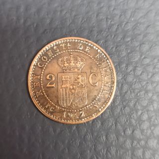 2 Céntimos España 1912 Alfonso XIII