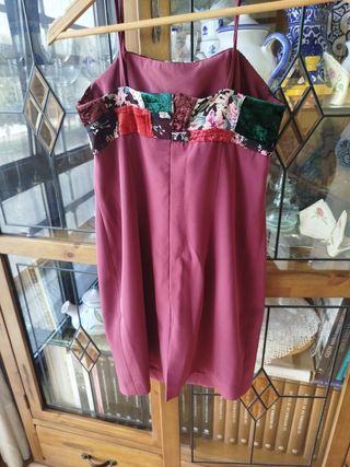 Vestido fiesta tirantes multicolor