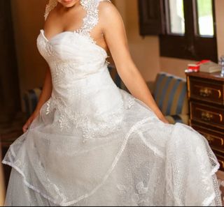 Vestido novia boho blanco
