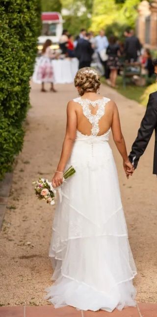 Vestido novia boho blanco
