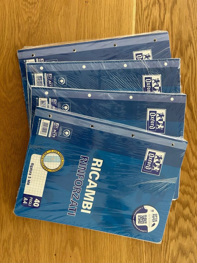 fogli a quadretti raccoglitore A4