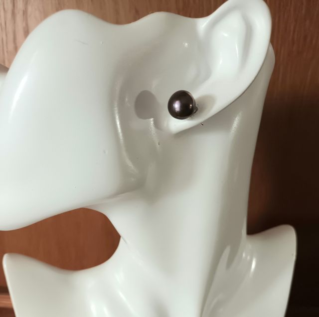 Pendientes perlas 10mm plata ley