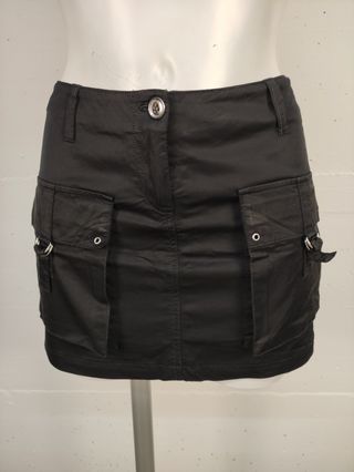 Minigonna nera cargo