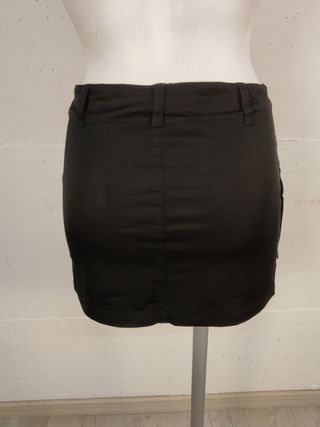 Minigonna nera cargo
