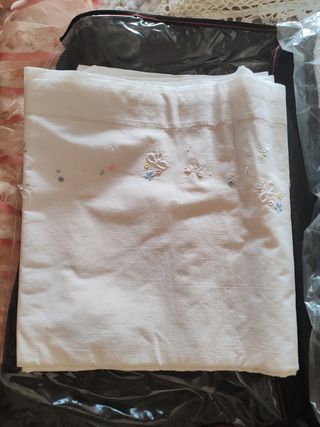 Completo letto matrimoniale pizzo cotone