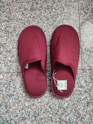 Pantofole casa granata