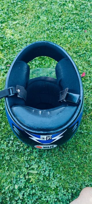 Casco Shiro: Azul y Plata