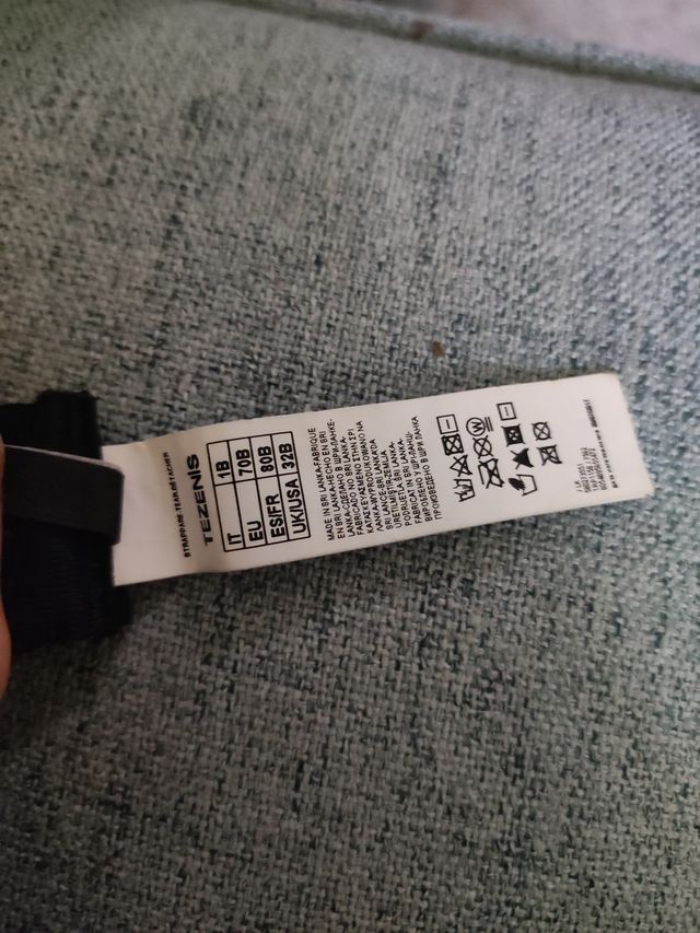 Reggiseno Tezenis nero e verde