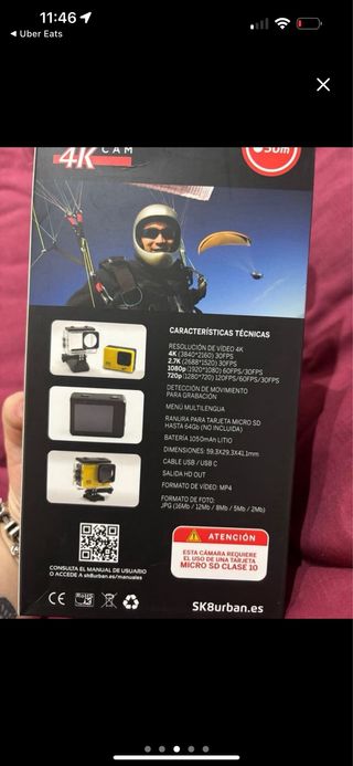 Cámara deportiva SK8 4K