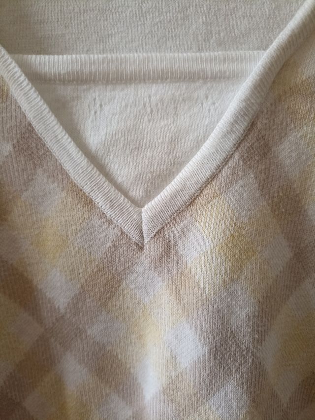 Maglia Aquascutum beige e bianca Tg.M