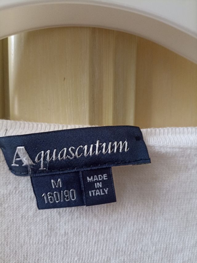 Maglia Aquascutum beige e bianca Tg.M