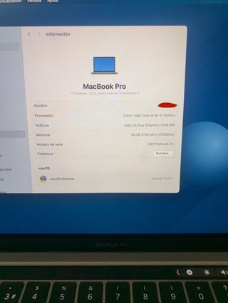 MacBook Pro 13" 2020 Gris Plata