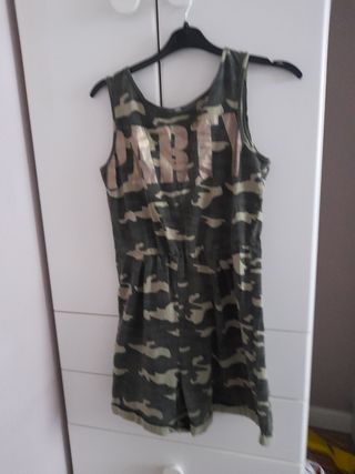 Vestido pantalón tirantes amarillo