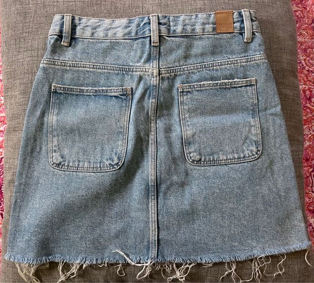 Gonna jeans corta - Blu