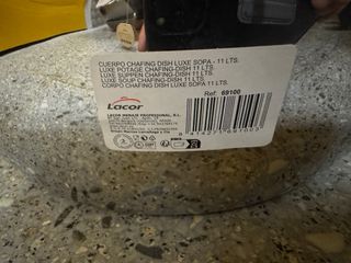 Sopera Lacor Luxe
Chafing dish 11 litros