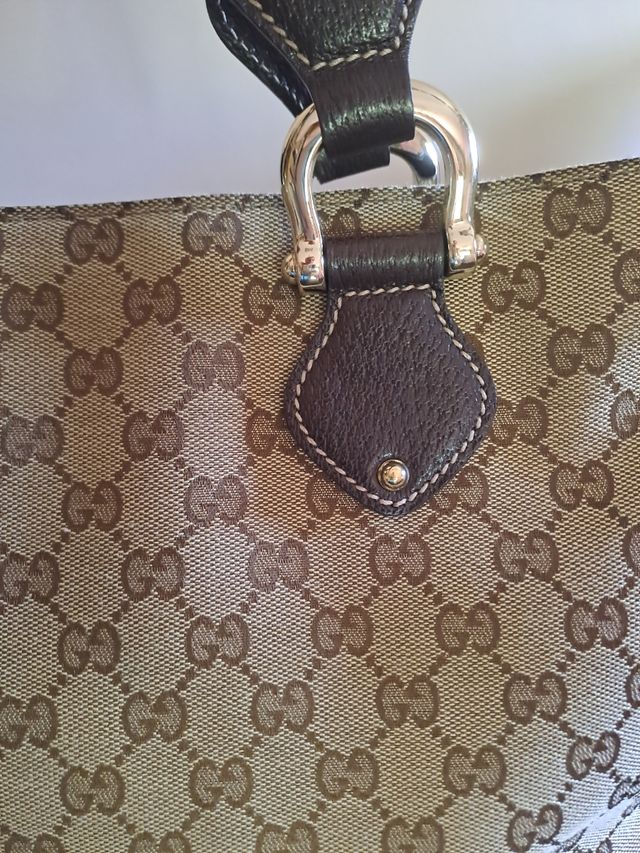 Bolso Gucci Canva Tote 2 x 1 Beige y Marrón