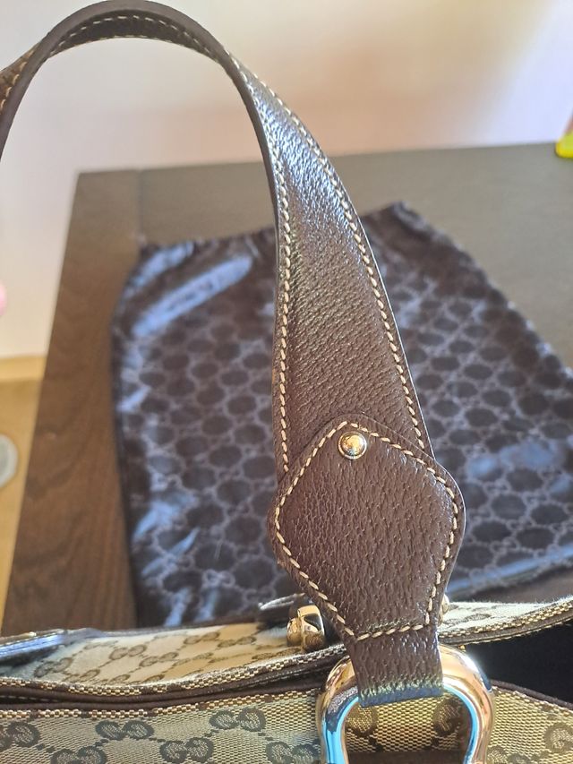 Bolso Gucci Canva Tote 2 x 1 Beige y Marrón
