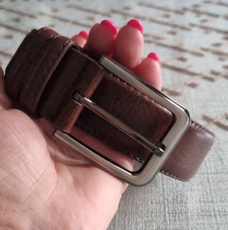 Cinturón cuero marrón hombre talla 120 