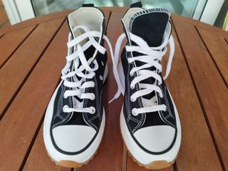 Converse All Star negras plataforma