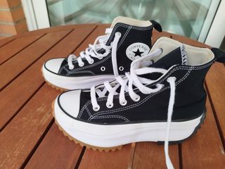 Converse All Star negras plataforma