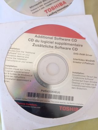 Disco recuperación Toshiba Windows XP