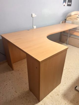 Escritorio esquinero madera - Beige