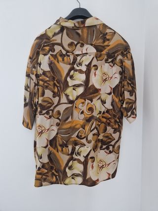 Camicia vintage beige e marrone