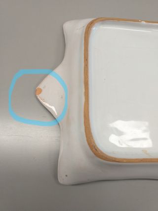 Vassoio e zuccheriera in ceramica Deruta