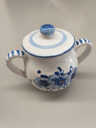 Vassoio e zuccheriera in ceramica Deruta