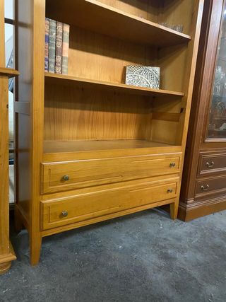 Estantería madera pino 2 cajones