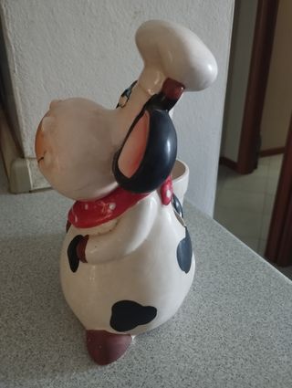 Portavaso mucchina in ceramica