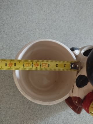 Portavaso mucchina in ceramica