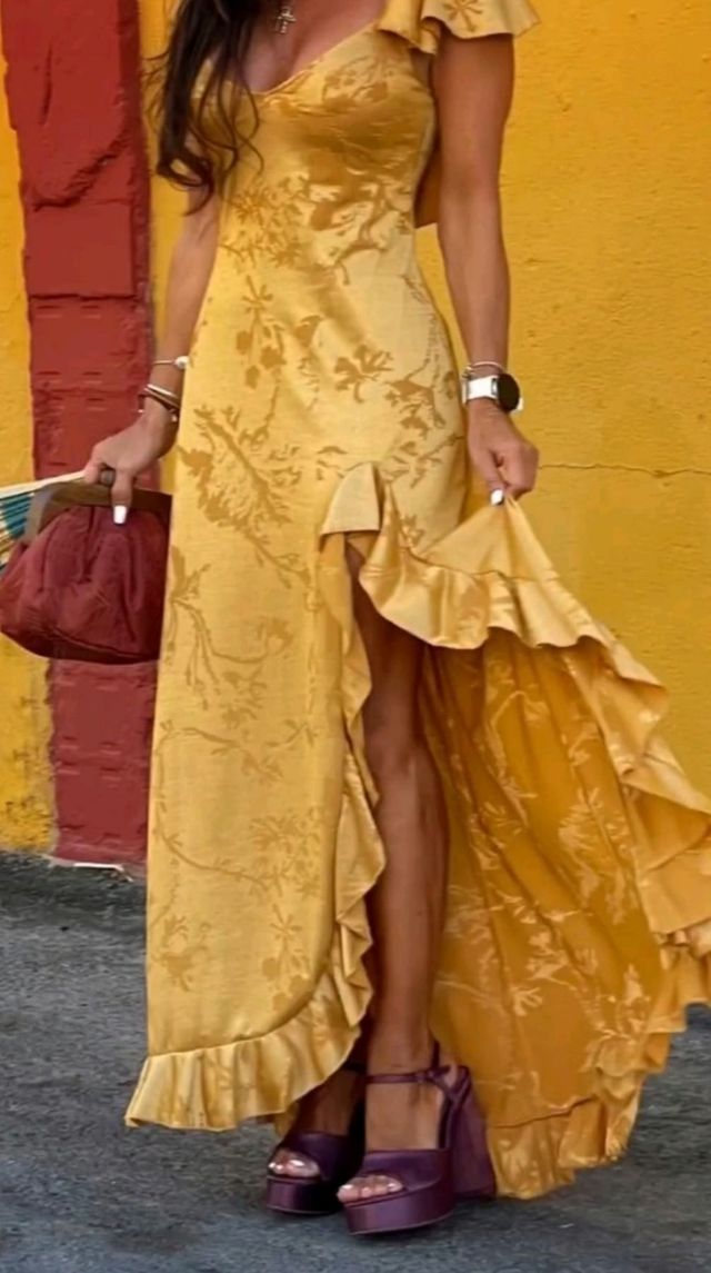 Vestido Volantes ZARA S/M