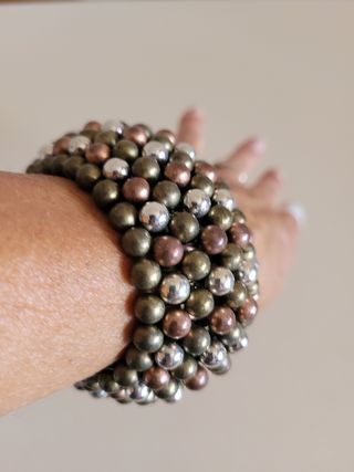 Braccialetto Perle con elastico,colori tenui