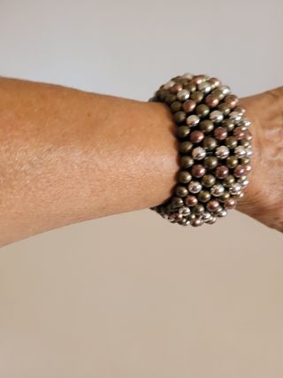 Braccialetto Perle con elastico,colori tenui