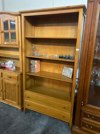 Estantería librería madera 2 cajones