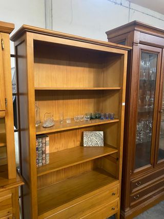 Estantería librería madera 2 cajones