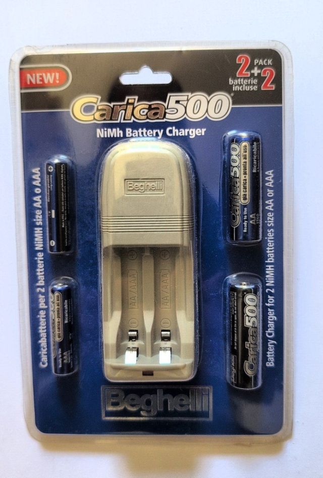 Caricabatterie Beghelli Carica500 +  4 batterie