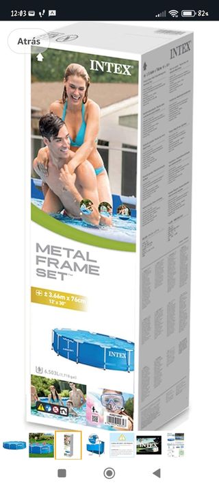 Piscina INTEX 366x76cm,  sin depuradora