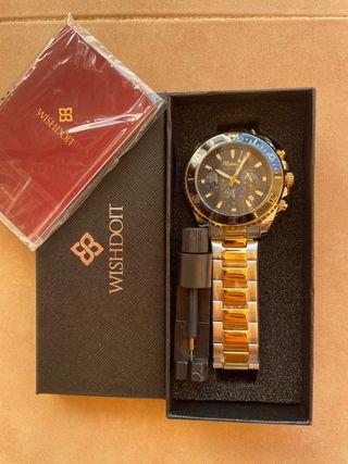 Reloj WISHDOIT Hombre - Dorado y Plateado