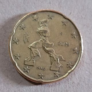 2 monete centesimi euro errore  eccesso di metallo